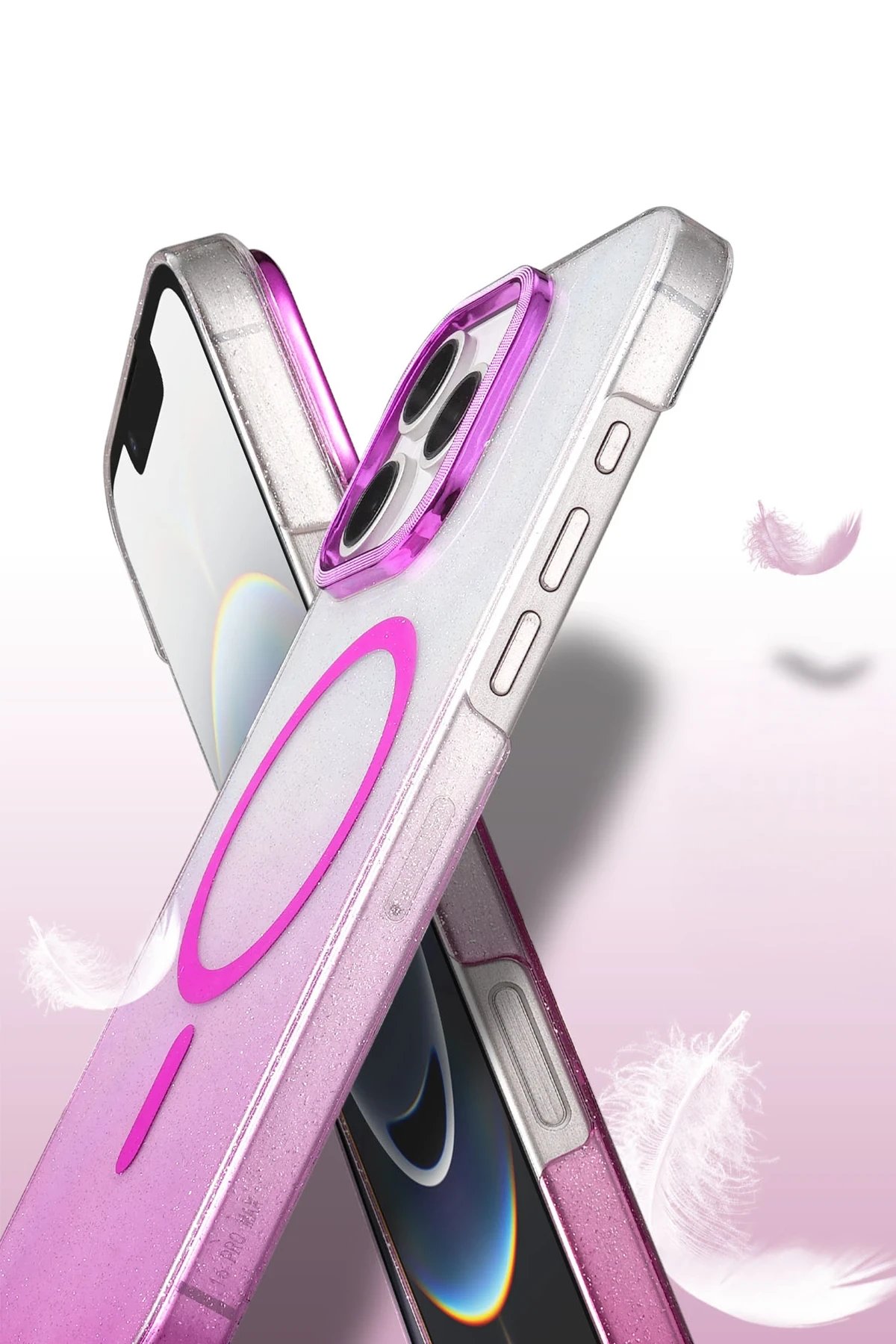 Apple iPhone 16 Pro Glossy Magsafe Kapak - Mavi-(5796) - Görsel 3