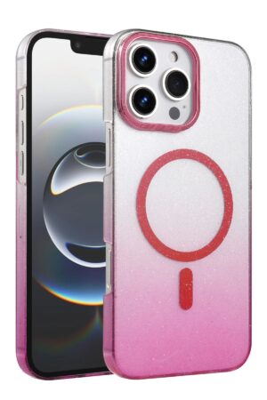 Apple iPhone 16 Pro Glossy Magsafe Kapak - Pembe-(5796)