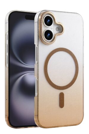 Apple iPhone 16 Plus Glossy Magsafe Kapak - Çöl Titanyum-(5796)