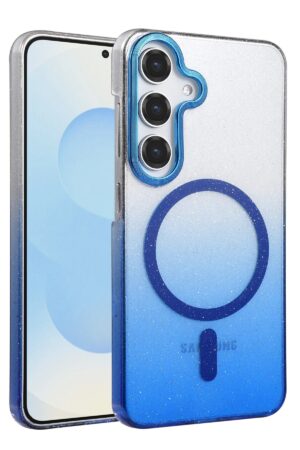 Samsung Galaxy S23 FE Glossy Magsafe Kapak - Mavi-(5796)