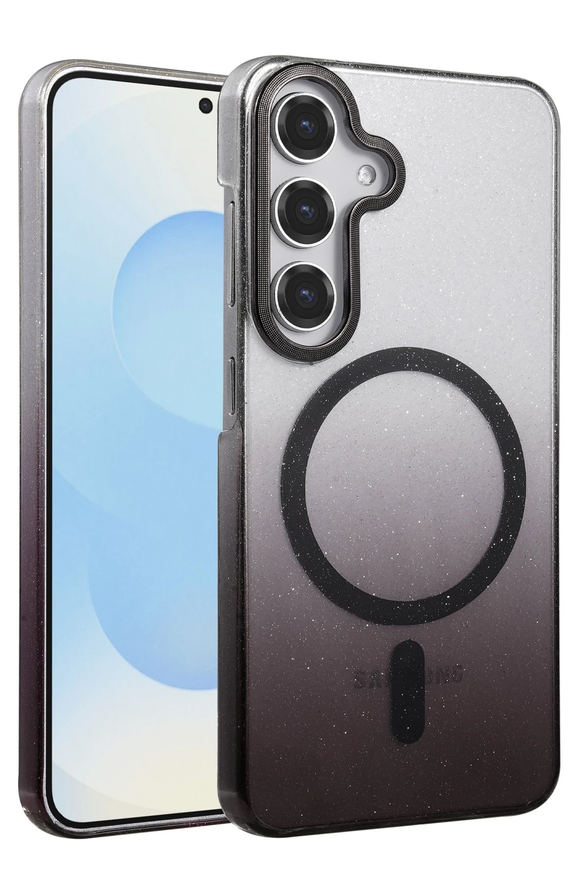 Samsung Galaxy S23 FE Glossy Magsafe Kapak - Siyah-(5796)