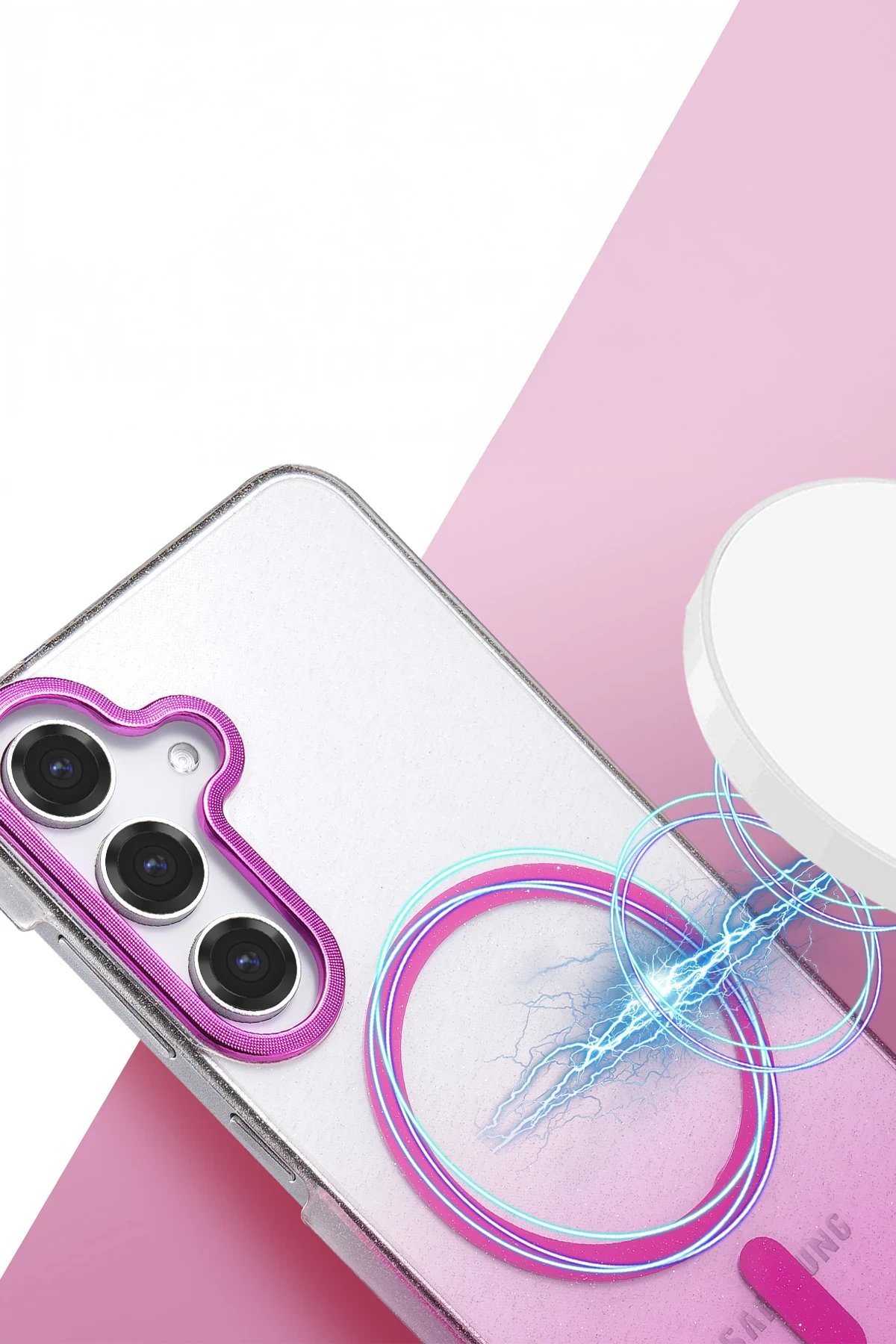 Samsung Galaxy S23 FE Glossy Magsafe Kapak - Siyah-(5796) - Görsel 2