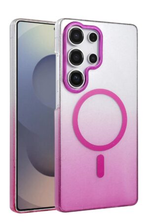 Samsung Galaxy S24 Ultra Glossy Magsafe Kapak - Mor-(5796)
