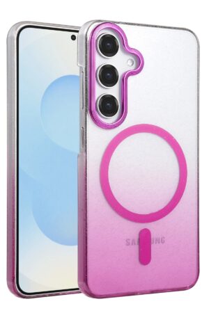 Samsung Galaxy S25 Glossy Magsafe Kapak - Mor-(5796)