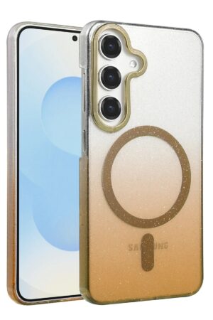 Samsung Galaxy S25 Glossy Magsafe Kapak - Çöl Titanyum-(5796)