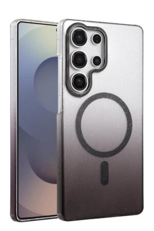 Samsung Galaxy S25 Ultra Glossy Magsafe Kapak - Siyah-(5796)