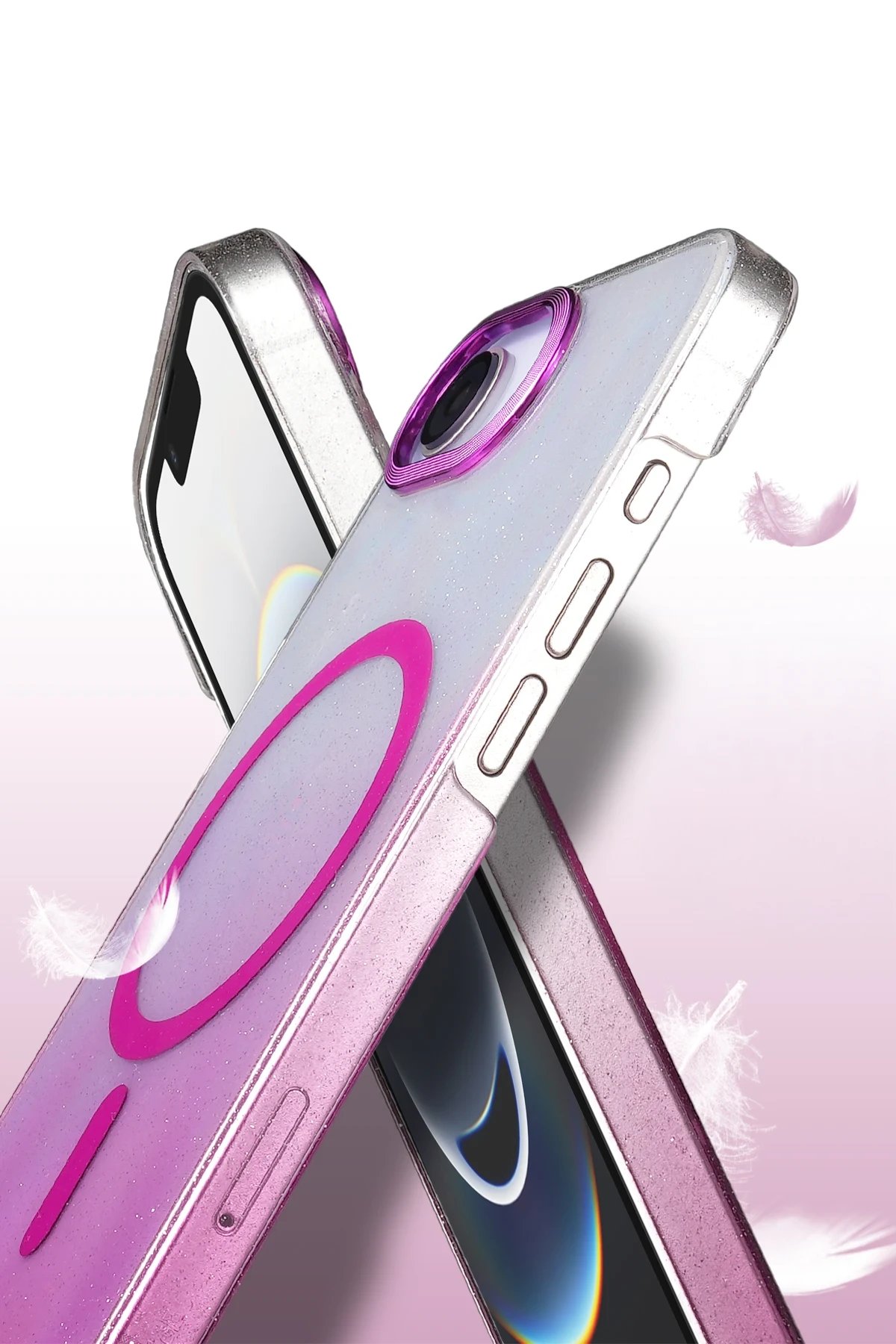 Apple iPhone 16E Glossy Magsafe Kapak - Mor-(5796) - Görsel 3