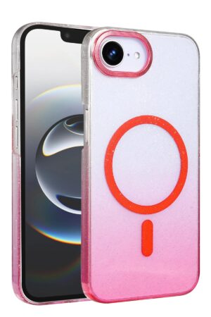 Apple iPhone 16E Glossy Magsafe Kapak - Pembe-(5796)