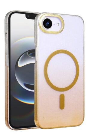 Apple iPhone 16E Glossy Magsafe Kapak - Çöl Titanyum-(5796)