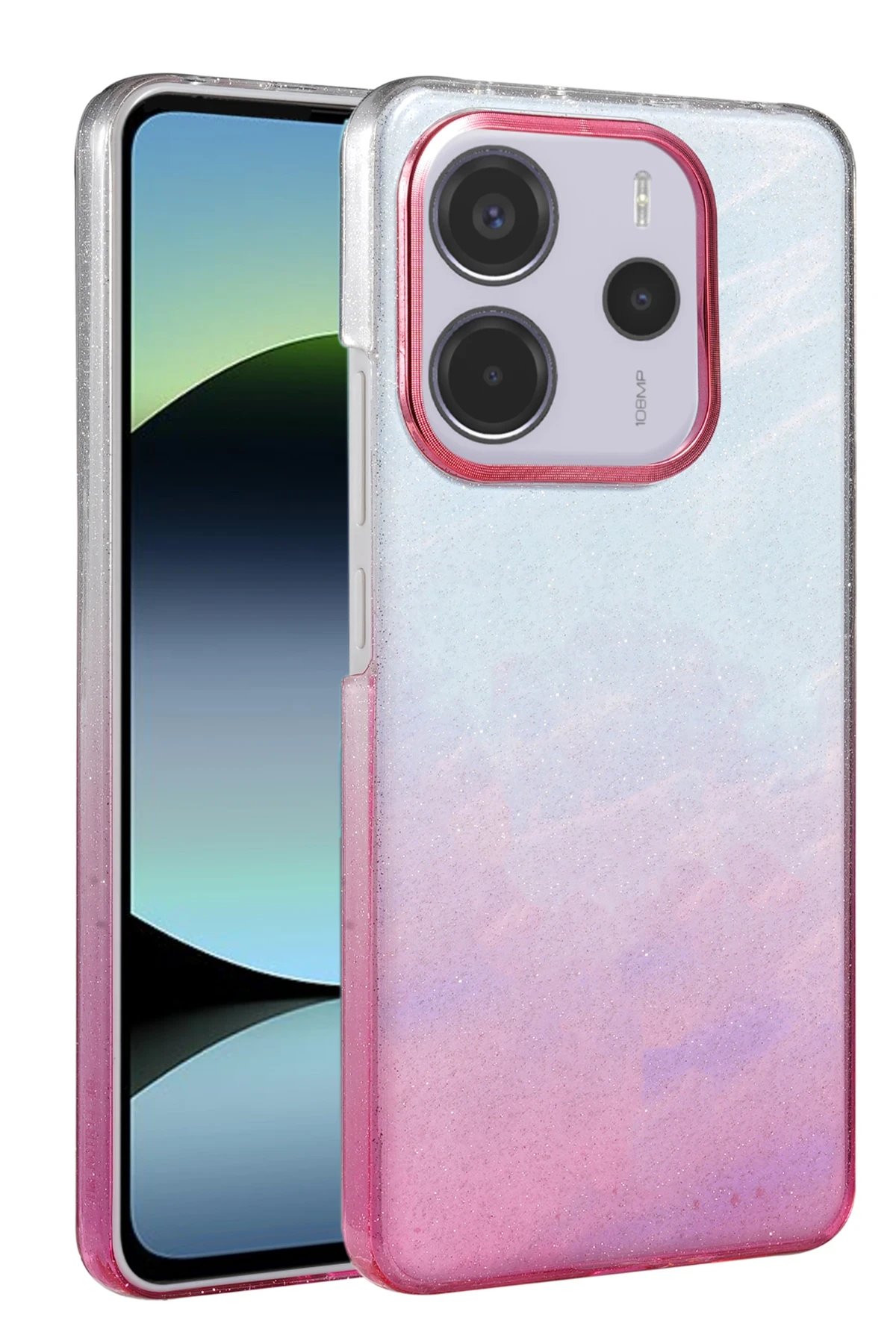 Xiaomi Redmi Note 14 4G Glossy Kapak - Pembe-(5796)