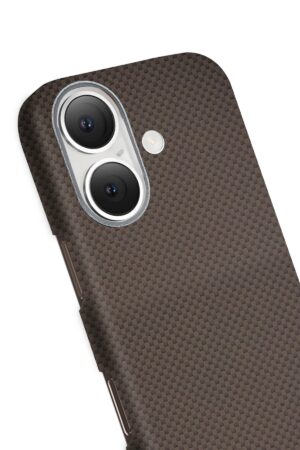 Apple iPhone 16 Volt Magsafe Kapak - Kahverengi-(5796)