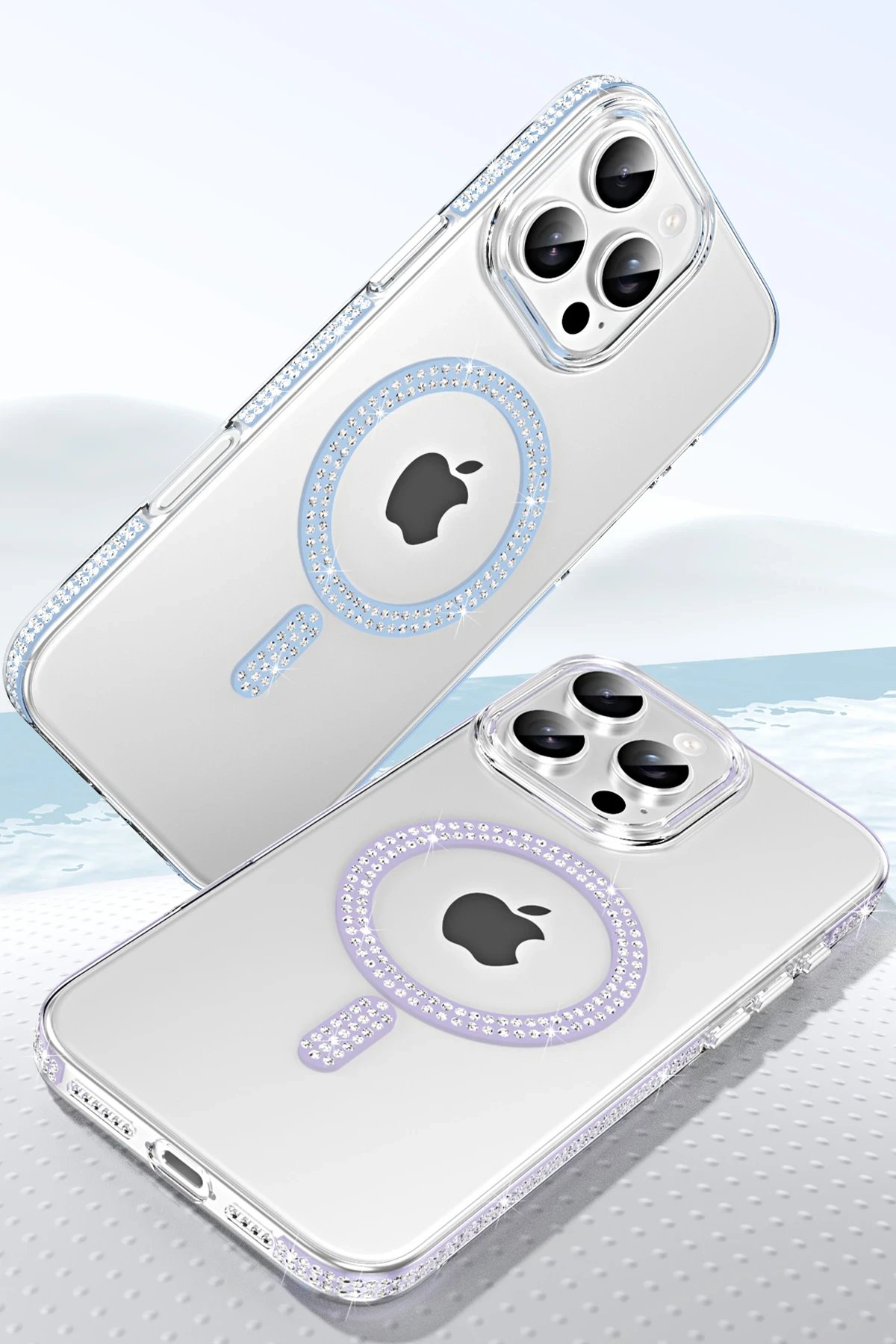 Apple iPhone 16 Pro Max Move Taşlı Magsafe Kapak - Lila-(5796) - Görsel 2