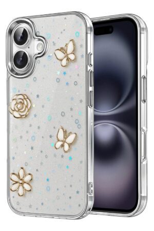 Apple iPhone 16 Plus Fiyonk Desenli Kapak - Desen 2-(5796)