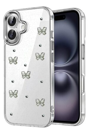 Apple iPhone 16 Fiyonk Desenli Kapak - Desen 1-(5796)