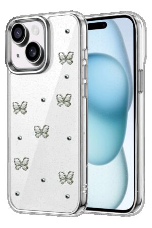 Apple iPhone 15 Fiyonk Desenli Kapak - Desen 1-(5796)