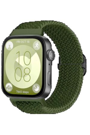 Huawei Fit 4 Star Kordon - Koyu Yeşil-(5796)