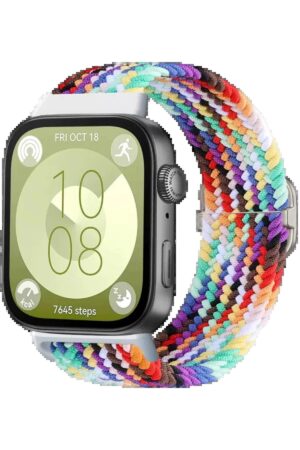 Huawei Fit 4 Star Kordon - Gökkuşağı 2-(5796)