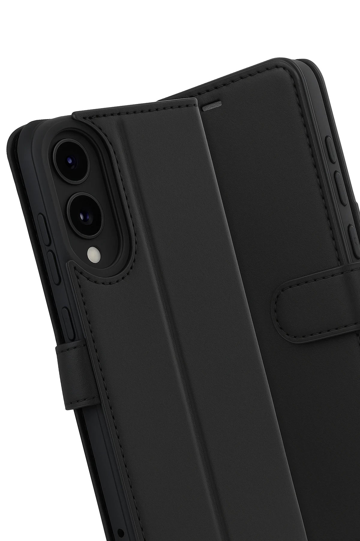 Samsung Galaxy S25 Edge Trend S Plus Kapaklı Kılıf - Siyah-(5796) - Görsel 5