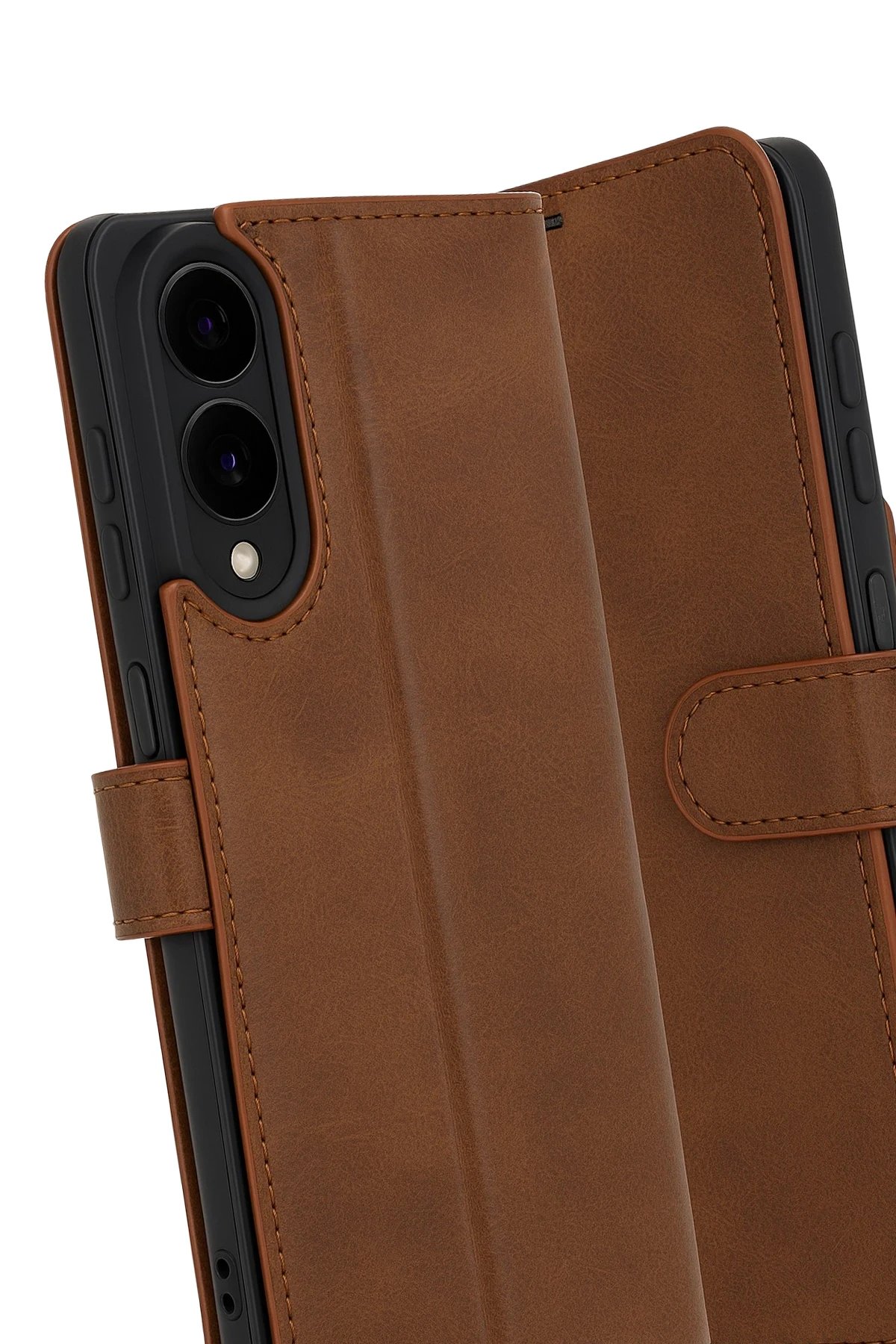 Samsung Galaxy S25 Edge Trend S Plus Kapaklı Kılıf - Taba-(5796) - Görsel 2