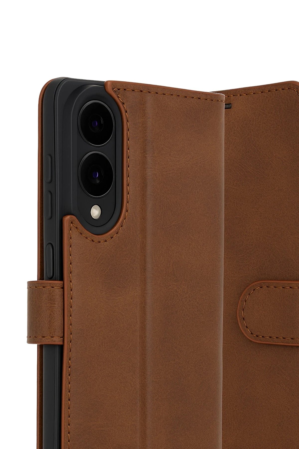 Samsung Galaxy S25 Edge Trend S Plus Kapaklı Kılıf - Taba-(5796) - Görsel 3