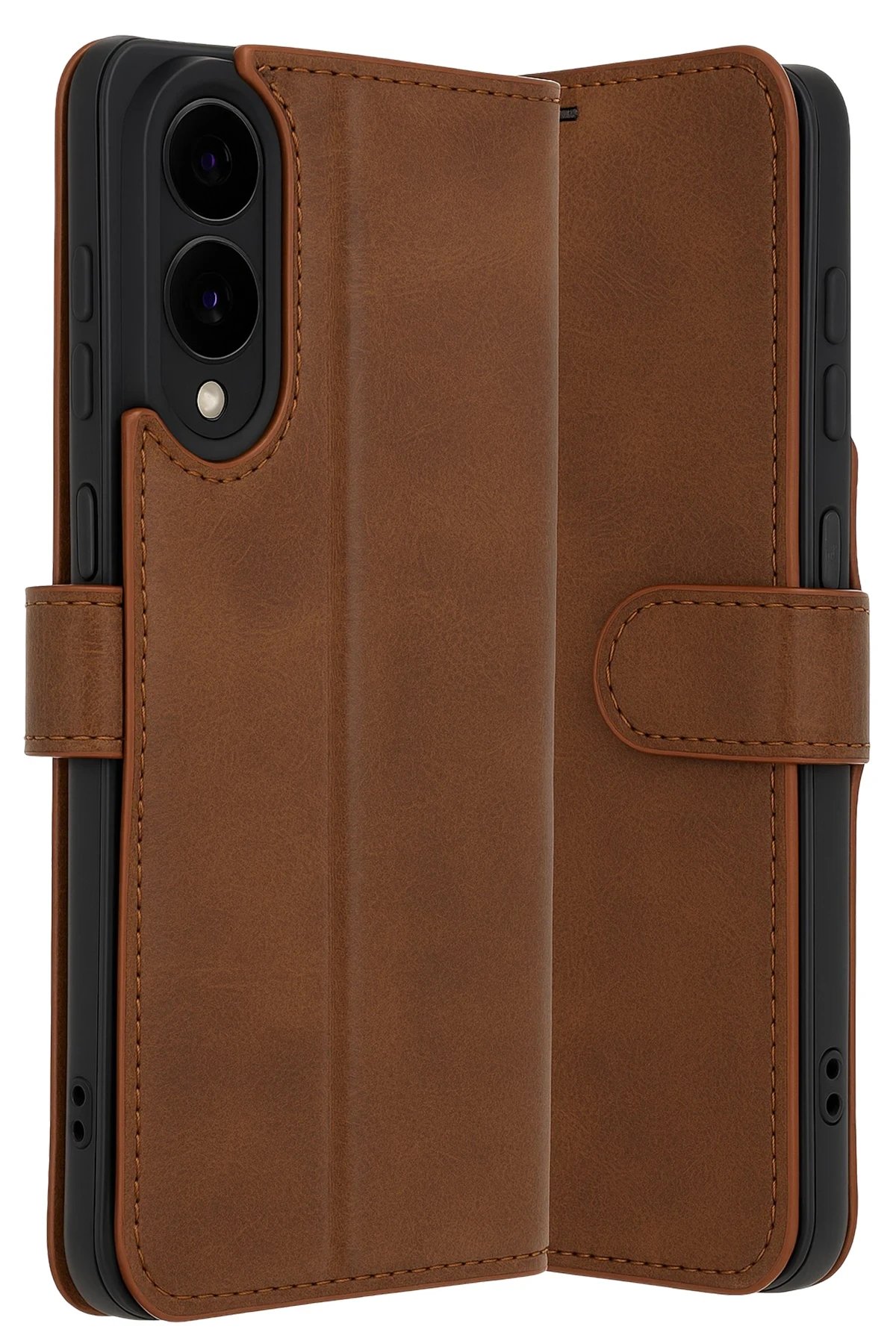 Samsung Galaxy S25 Edge Trend S Plus Kapaklı Kılıf - Taba-(5796) - Görsel 4