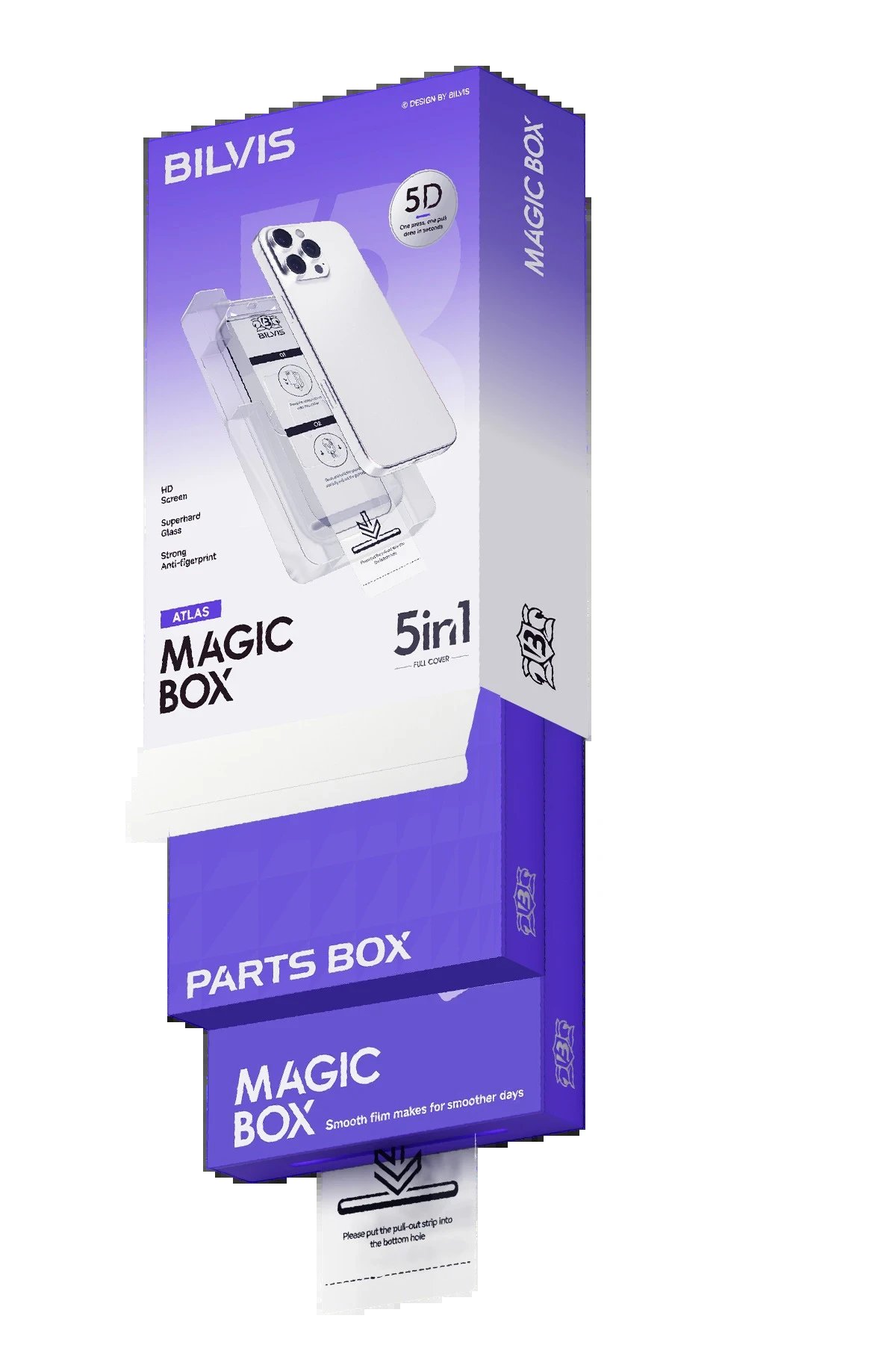 Apple iPhone 16 Pro Bilvis 5in1 3D Magic Cam Ekran Koruyucu - Siyah-(5796) - Görsel 2