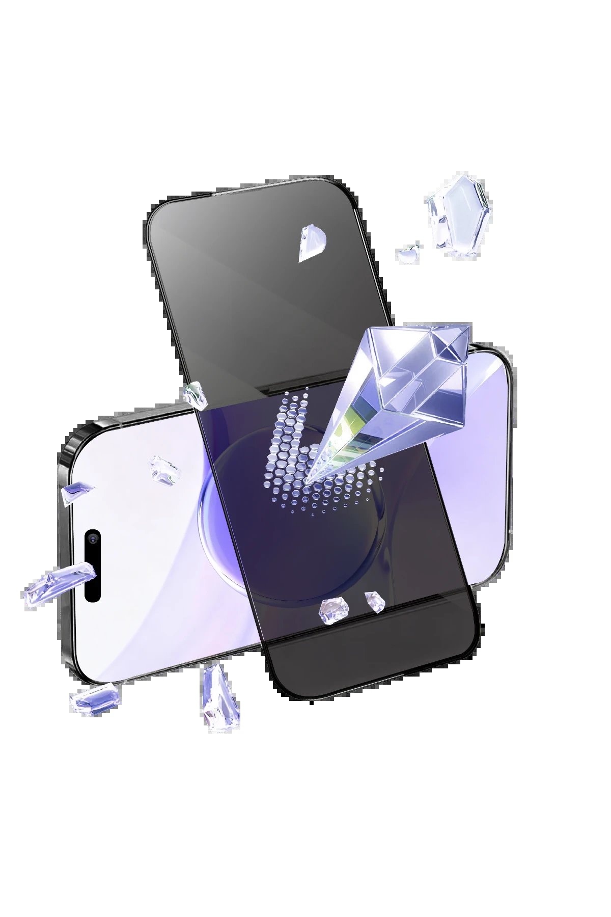 Apple iPhone 14 Pro Max Bilvis 5in1 5D Magic Hayalet Cam Ekran Koruyucu - Siyah-(5796) - Görsel 4