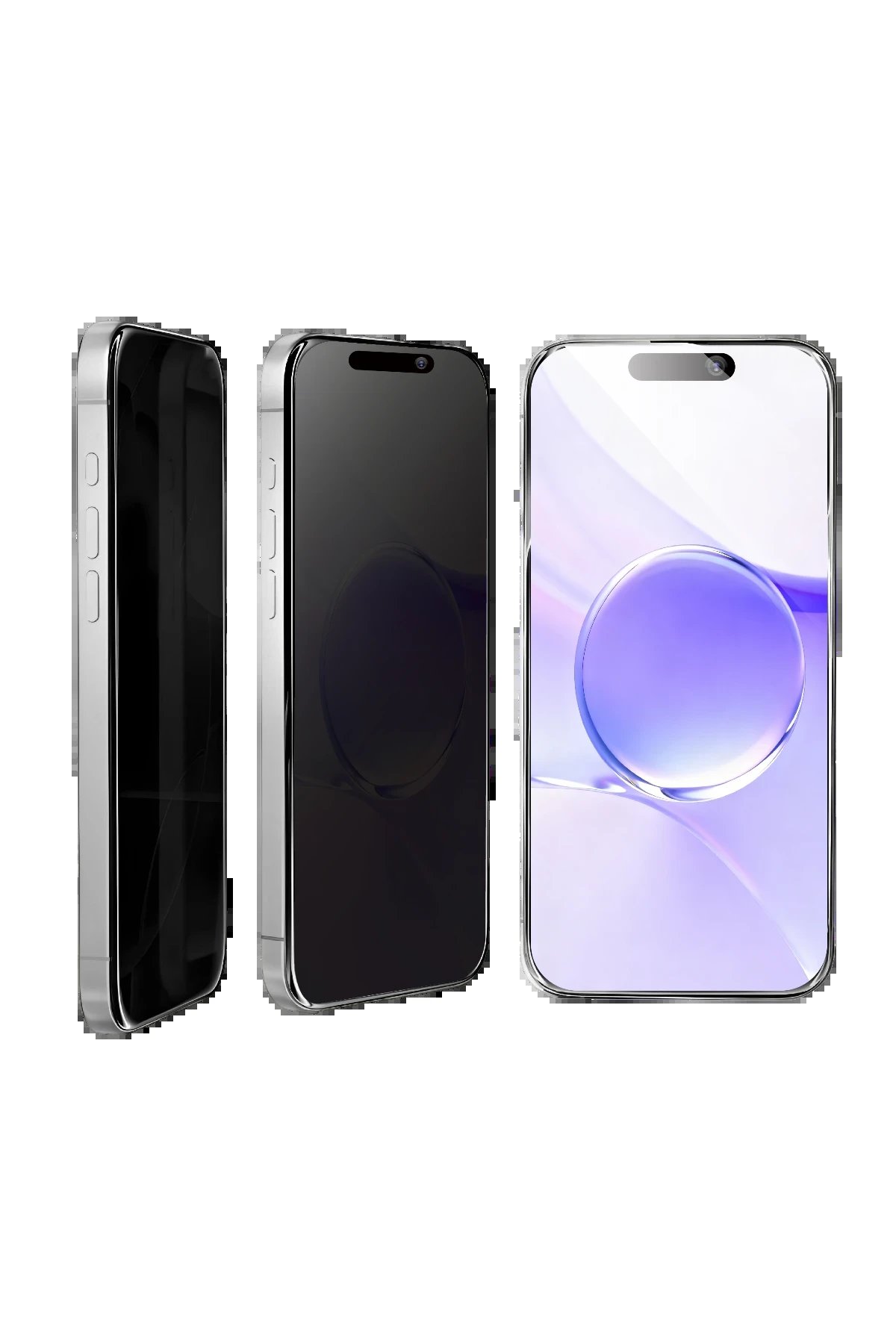 Apple iPhone 16 Pro Max Bilvis 5in1 5D Magic Hayalet Cam Ekran Koruyucu - Siyah-(5796) - Görsel 3