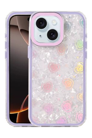 Apple iPhone 14 Lumi Desenli Kapak - Mor-(5796)