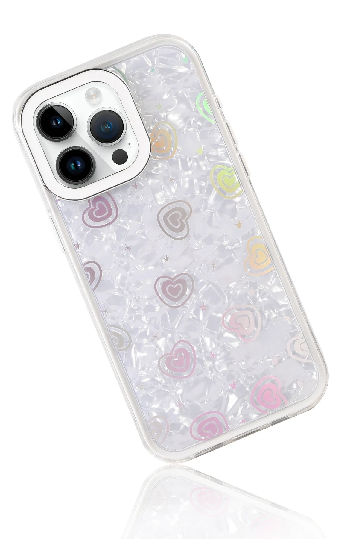 Apple iPhone 14 Pro Max Lumi Desenli Kapak - Beyaz-(5796) - Görsel 4