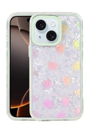 Apple iPhone 15 Lumi Desenli Kapak - Mavi-(5796)