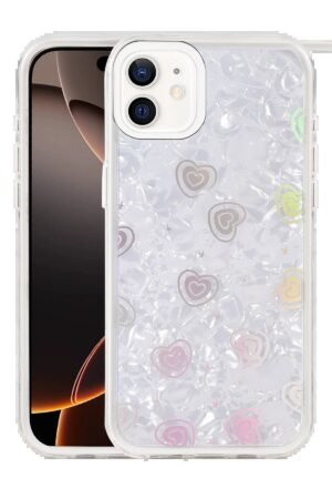 Apple iPhone 11 Lumi Desenli Kapak - Beyaz-(5796)