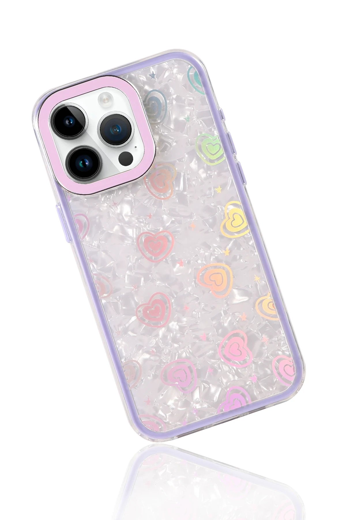 Apple iPhone 16 Pro Lumi Desenli Kapak - Mor-(5796) - Görsel 4