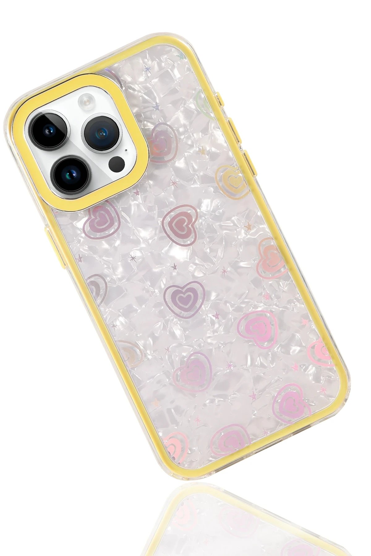 Apple iPhone 16 Pro Lumi Desenli Kapak - Sarı-(5796) - Görsel 4