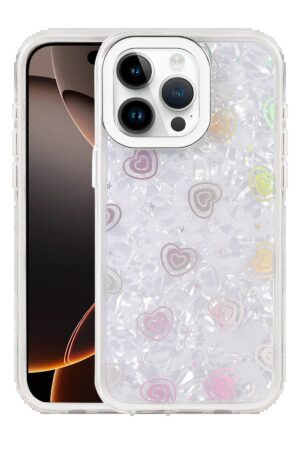 Apple iPhone 16 Pro Max Lumi Desenli Kapak - Beyaz-(5796)