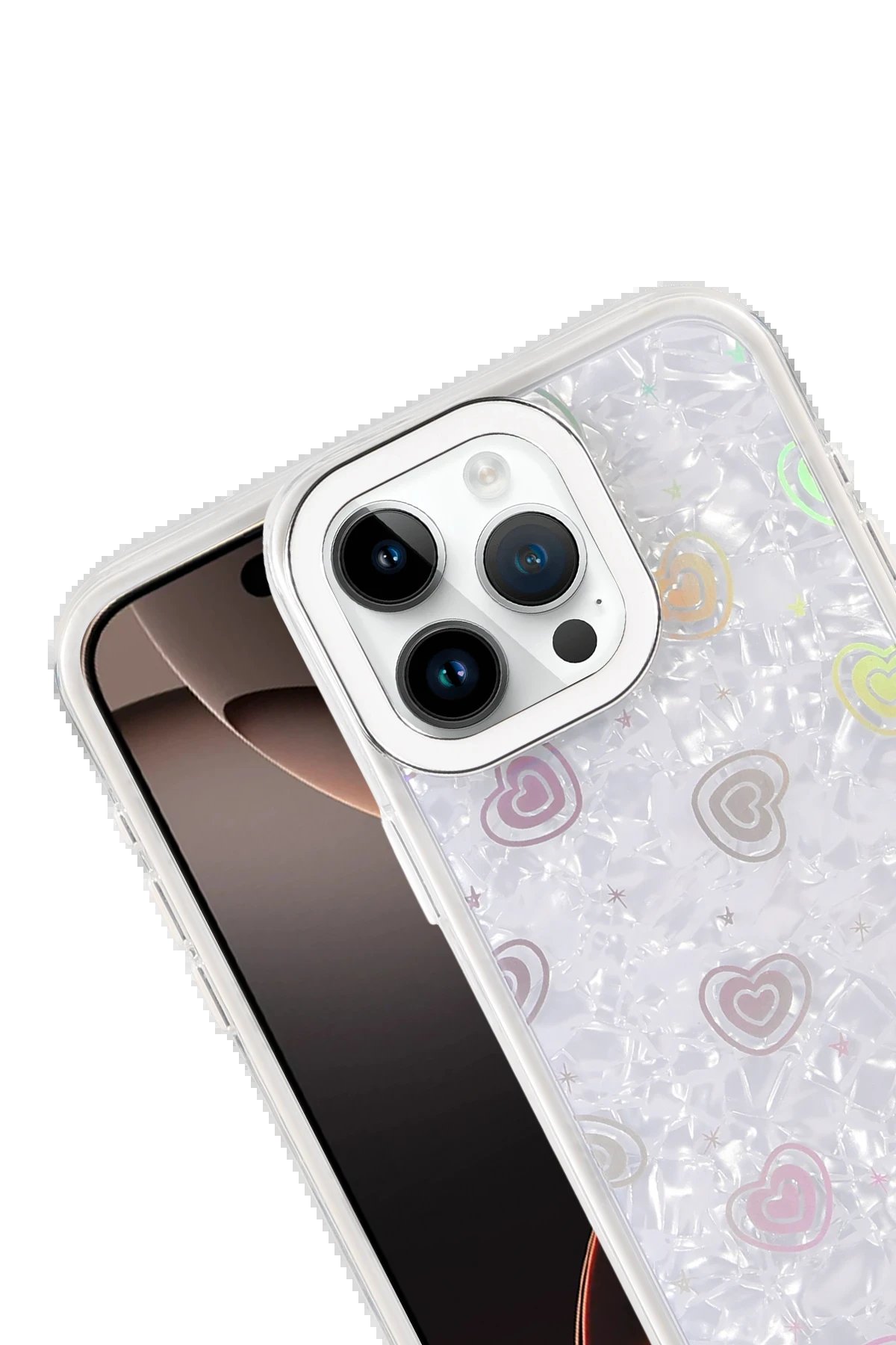 Apple iPhone 16 Pro Max Lumi Desenli Kapak - Beyaz-(5796) - Görsel 2