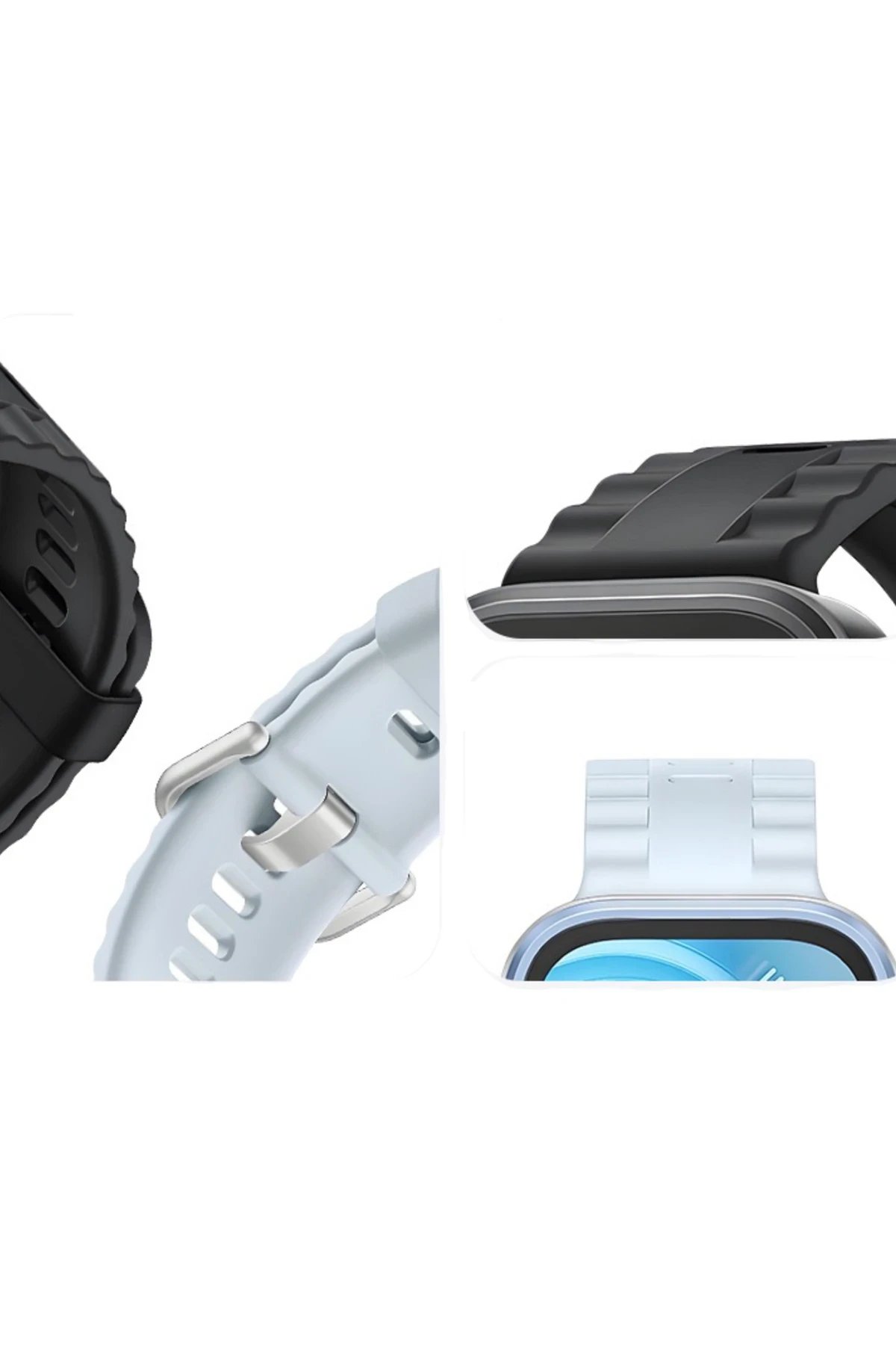 Huawei Fit 4 Nova Silikon Kordon - Gri-(5796) - Görsel 4