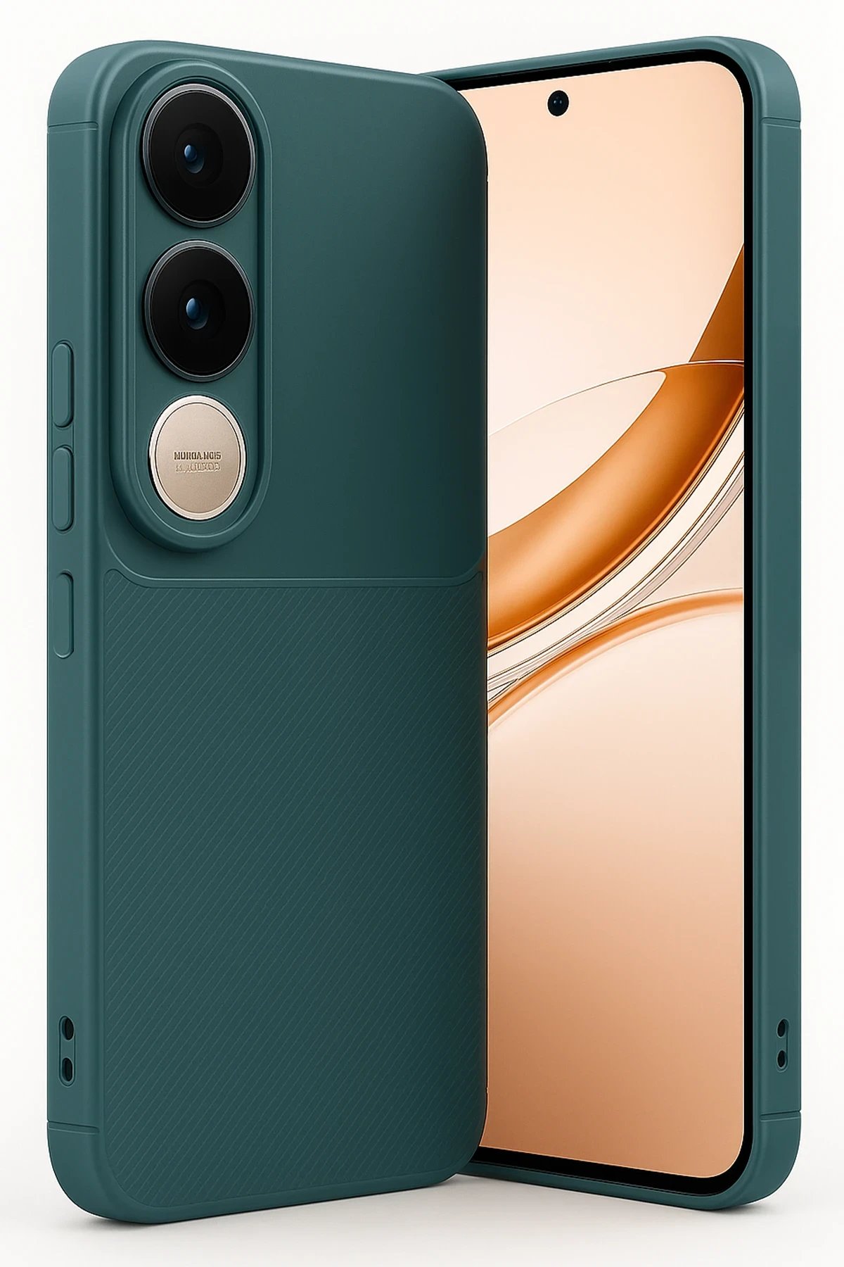 Vivo V50 Lite 4G Auto Focus Karbon Kapak - Koyu Yeşil-(5796) - Görsel 2