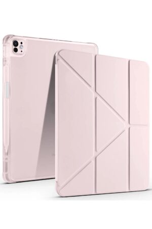 iPad Air 13 (2024) Kılıf Kalemlikli Mars Tablet Kılıfı - Rose Gold-(5796)