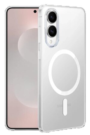 Samsung Galaxy S25 Edge Kılıf PC Zara Magsafe Şeffaf Kılıf - Şeffaf-(5796)