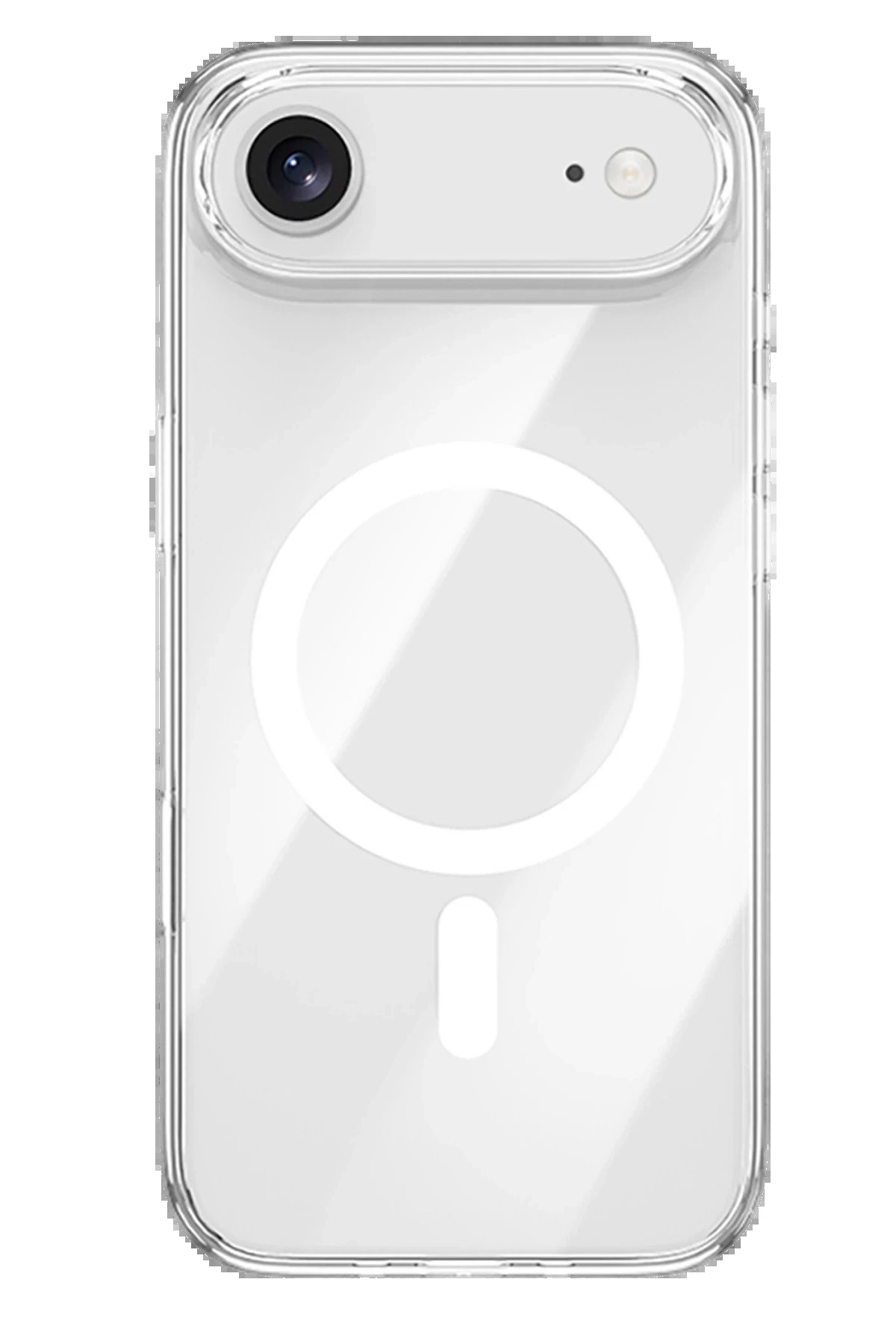 iPhone 17 Air Kılıf Pc Real Magsafe Kapak - Şeffaf-(5796)
