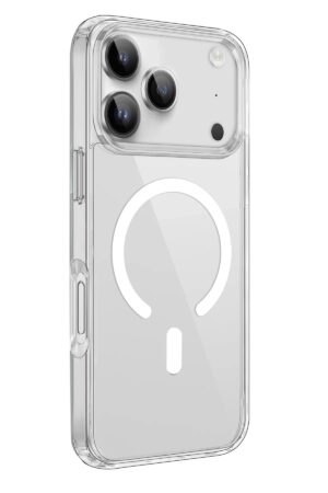 iPhone 17 Pro Max Kılıf Pc Real Magsafe Kapak - Şeffaf-(5796)