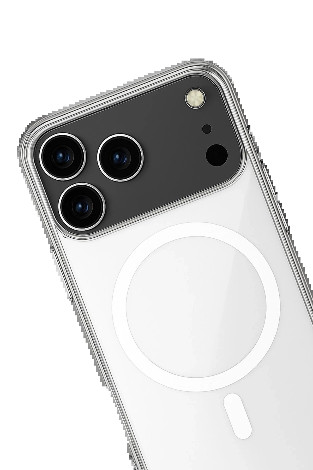 iPhone 17 Pro Kılıf Magneticsafe Şeffaf Silikon - Şeffaf-(5796) - Görsel 2