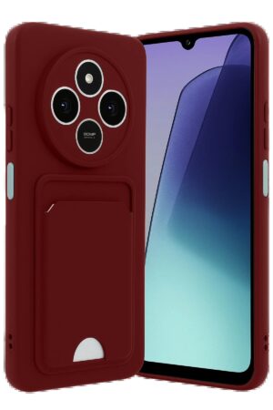 Xiaomi Redmi 14C Kelvin Kartvizitli Silikon - Bordo-(5796)