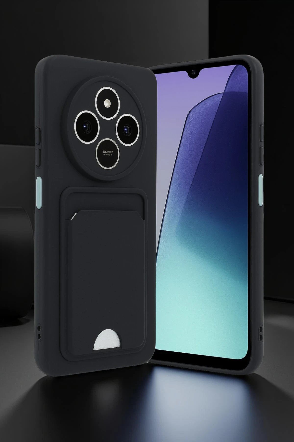 Xiaomi Redmi 14C Kelvin Kartvizitli Silikon - Bordo-(5796) - Görsel 2