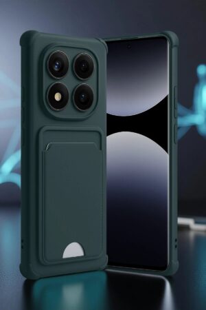 Xiaomi Redmi Note 14 Pro 4G Kelvin Kartvizitli Silikon - Koyu Yeşil-(5796)