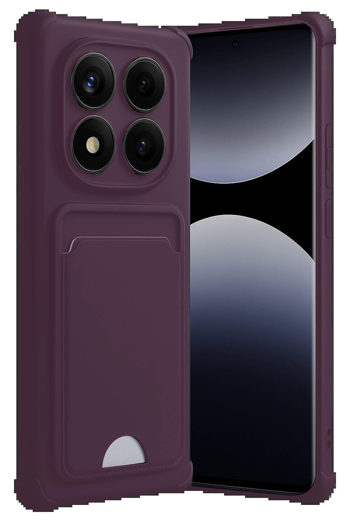 Xiaomi Redmi Note 14 Pro 5G Kelvin Kartvizitli Silikon - Derin Mor-(5796)