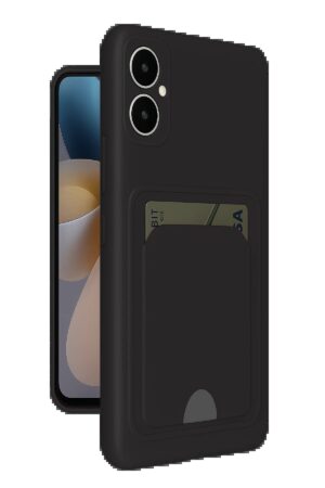 Samsung Galaxy A05 Kelvin Kartvizitli Silikon - Siyah-(5796)