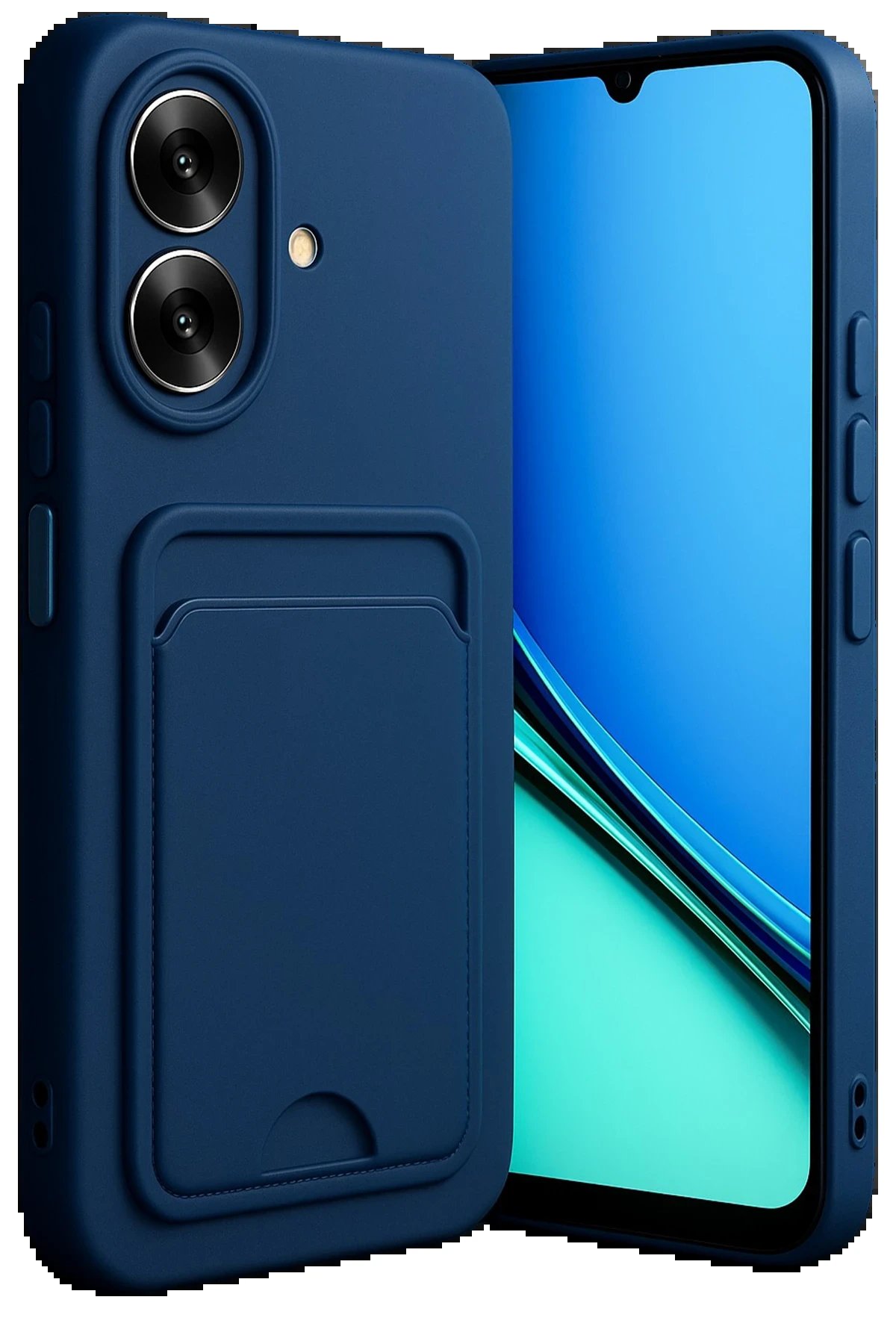 Realme Note 60 Kelvin Kartvizitli Silikon - Lacivert-(5796) - Görsel 2