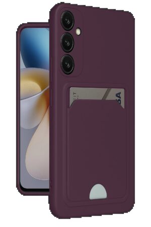 Samsung Galaxy A26 Kılıf Kelvin Kartvizitli Silikon - Derin Mor-(5796)